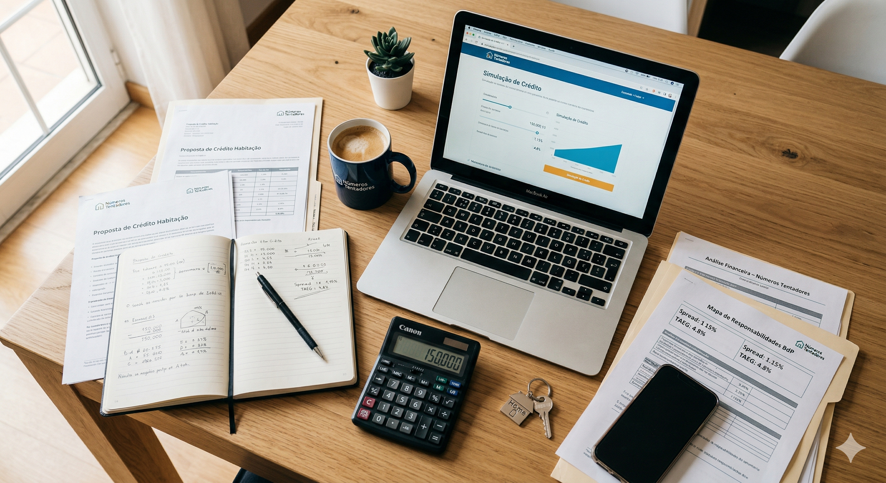 Consultoria de crédito habitação e análise financeira-Números Tentadores
